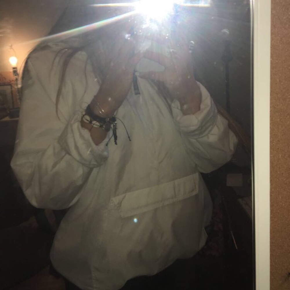 White Charles River Windbreaker